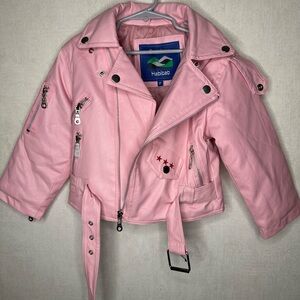 Habitat Light Pink Kids Moto Jacket NWOT